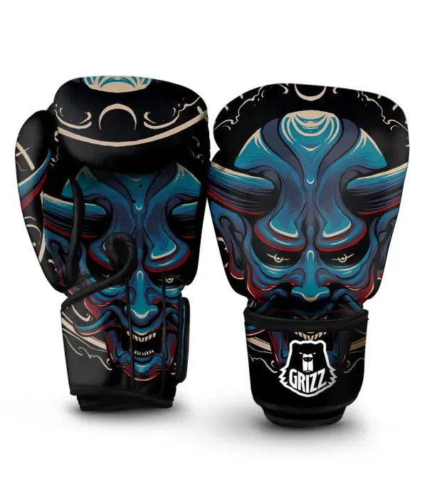 Demon Japanese Blue Boxing Gloves