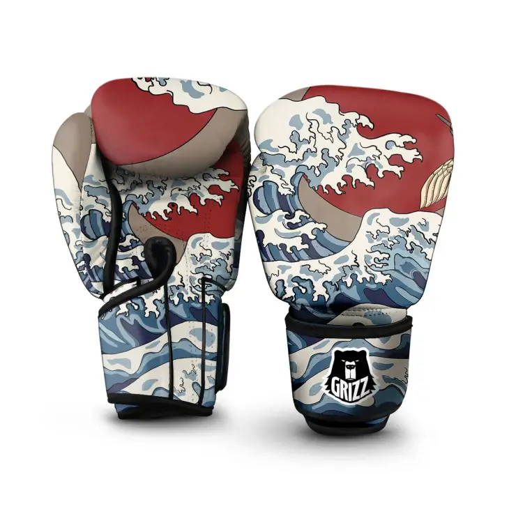 Japanese Red Sun Boxing Gloves